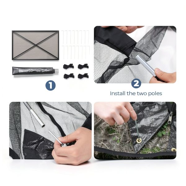 DEERFAMY Pond Netting Polyester Dome Cover Easy Access-5