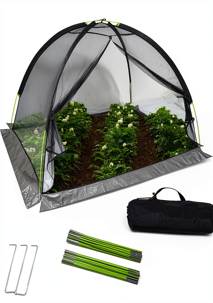 Kapler Pond Netting Dome installed over a garden pond