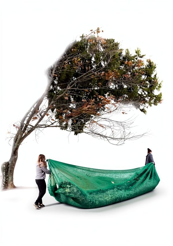 No Rake Net HDPE Leaf Collection Reusable Lawn Netting-6