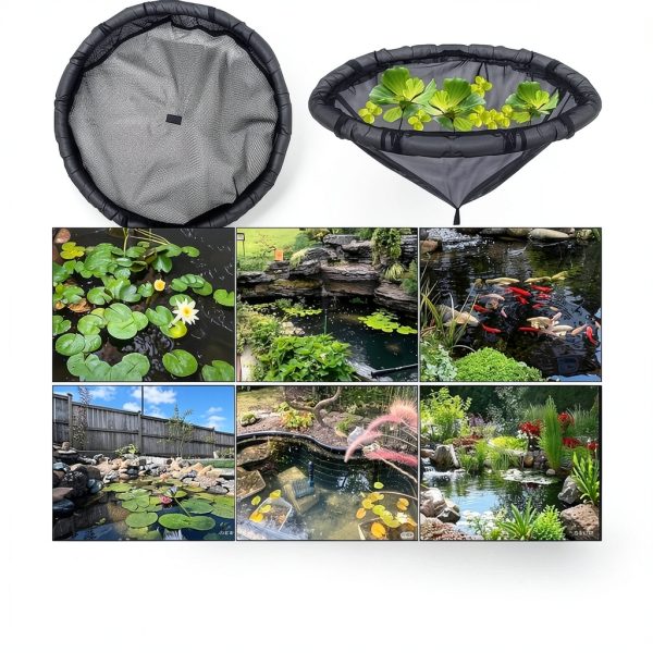Pond Netting LVPETALIZE Nylon Floating Plant Protector Black-1