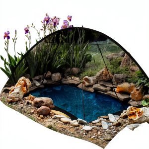 DEERFAMY Pond Netting Polyester Dome Cover Easy Access-0