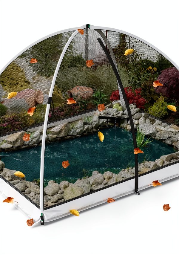 Pond Netting PACETAP Dome HDPE Protects Fish from Herons-4