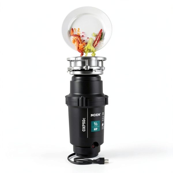 Moen 0.5 HP Compact Garbage Disposal for Kitchen Sink-2