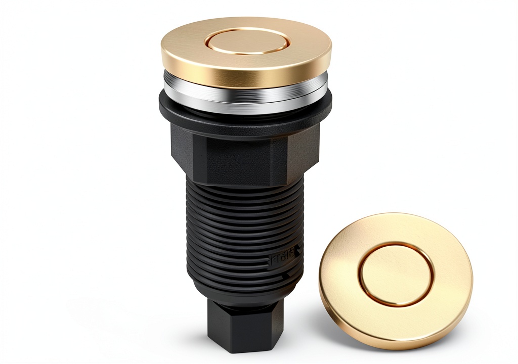 Kraus Air Switch Button in Spot-Free Antique Champagne Bronze