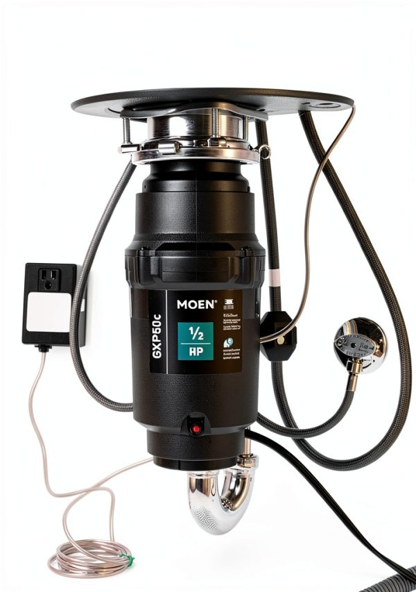 Moen 0.5 HP Compact Garbage Disposal for Kitchen Sink-9