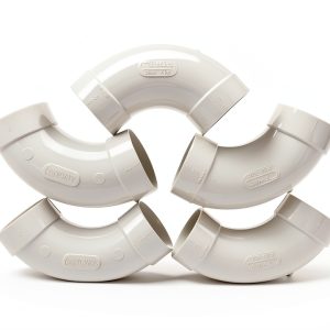 Central Vacuum 5 Pack 90 Degree Sweep Elbow PVC Vaculine 5510 X 5A-0
